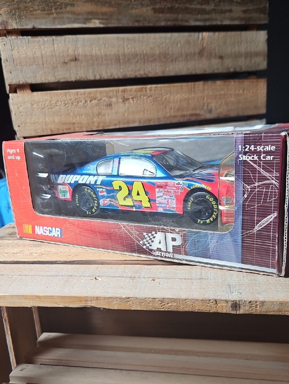 2/$69 Collectable - Nascar #24 Die-Cast Stock Car in Blue, Red and Yellow